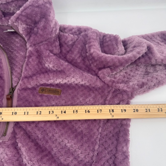 Columbia Sweater Women Medium Purple Fleece 1/2 Zip Pullover Cozy Turtle Neck - Picture 9 of 11